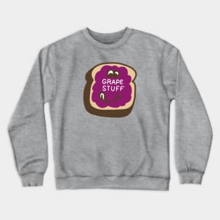 Grape Stuff - Punny Retro Scratch N' Sniff Sticker Crewneck Sweatshirt